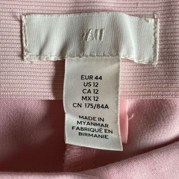 H&M women’s light pink ankle length trousers size 12 - Picture 4 of 5